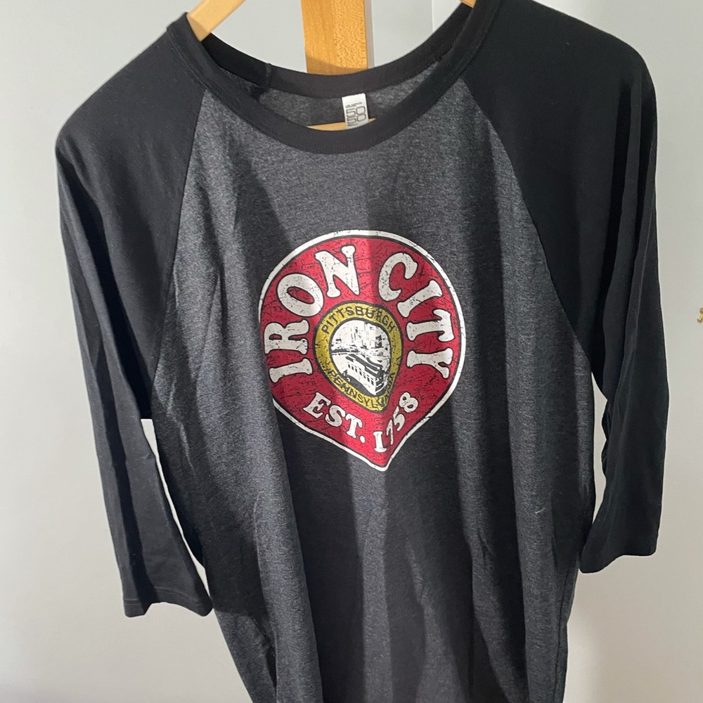 Iron City Pittsburgh Baseball Tee Oversized